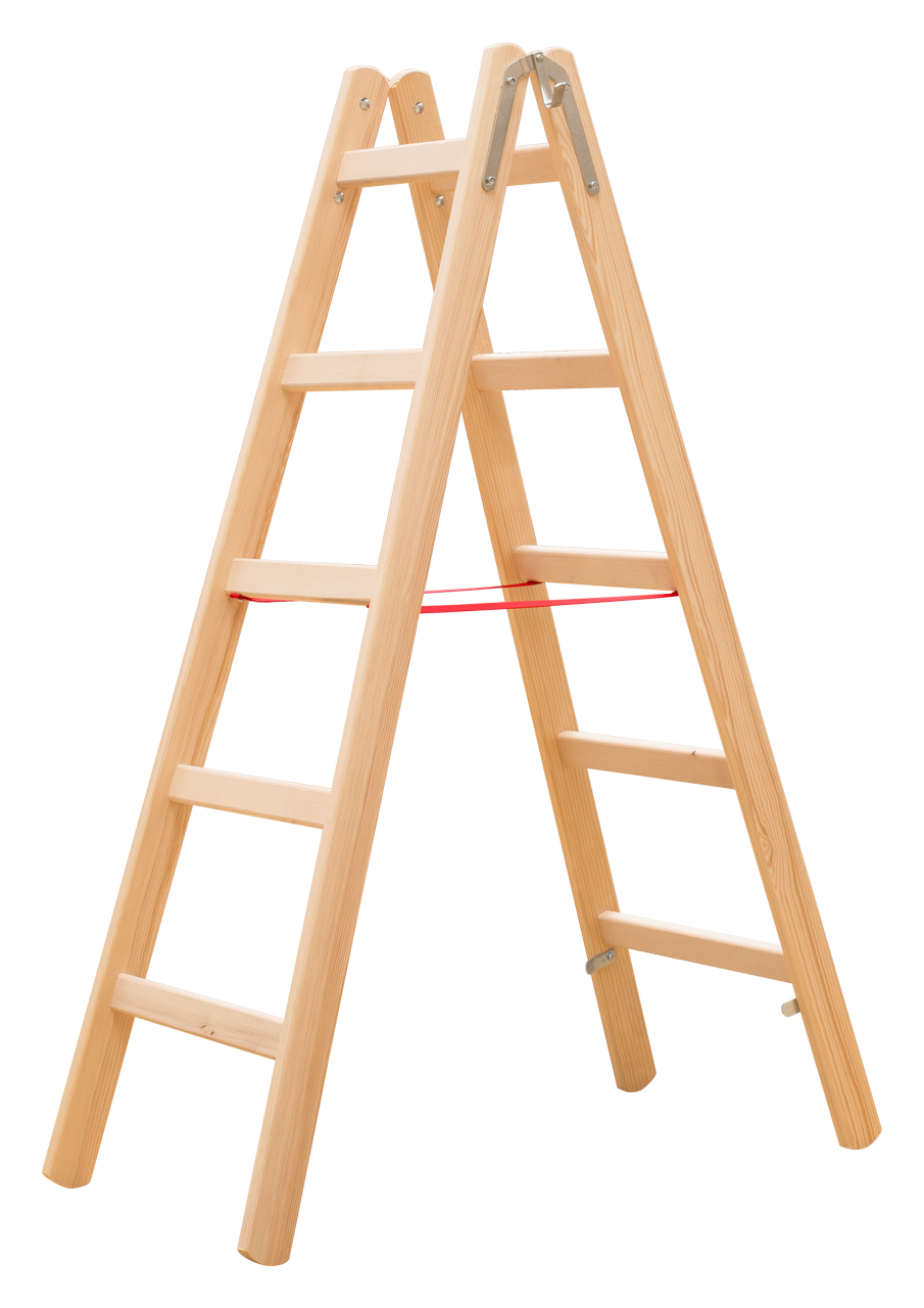 Holz Sprossenstehleiter Hymer