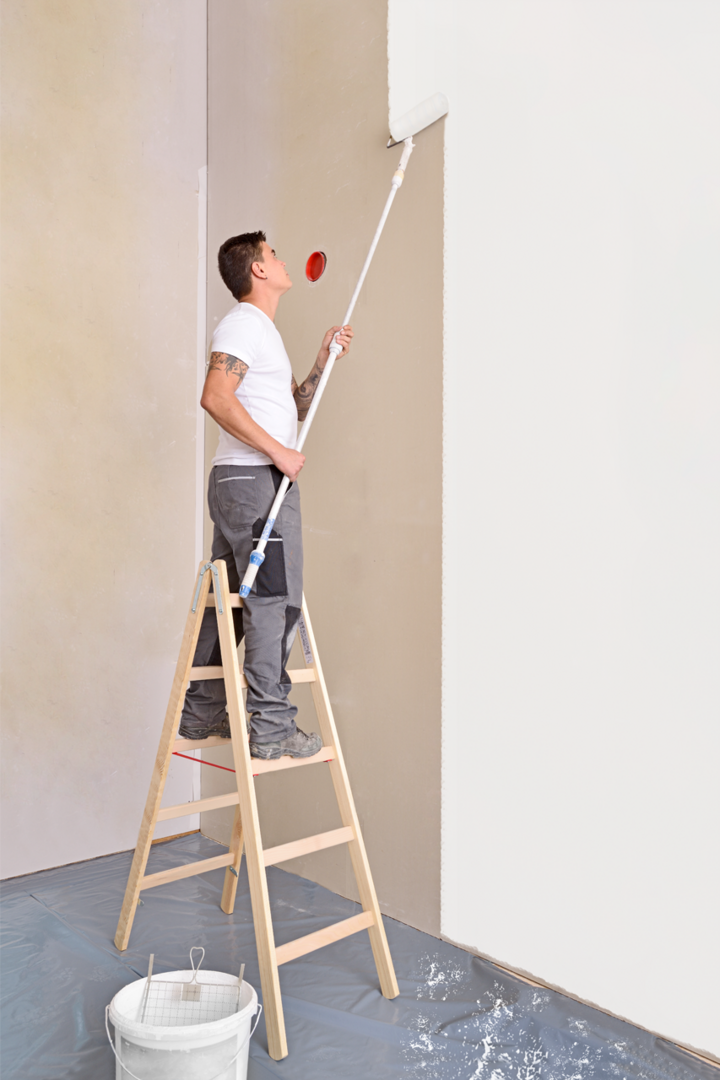 Holz Sprossenstehleiter Hymer