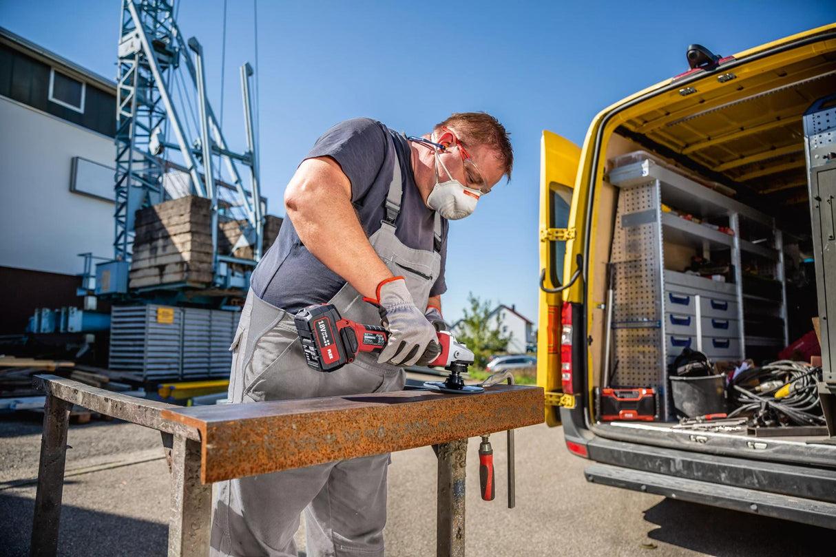 LBE 125 18.0-EC C Akku-Winkelschleifer mit variabler Drehzahl und Bremse 18,0 V, 125 mm