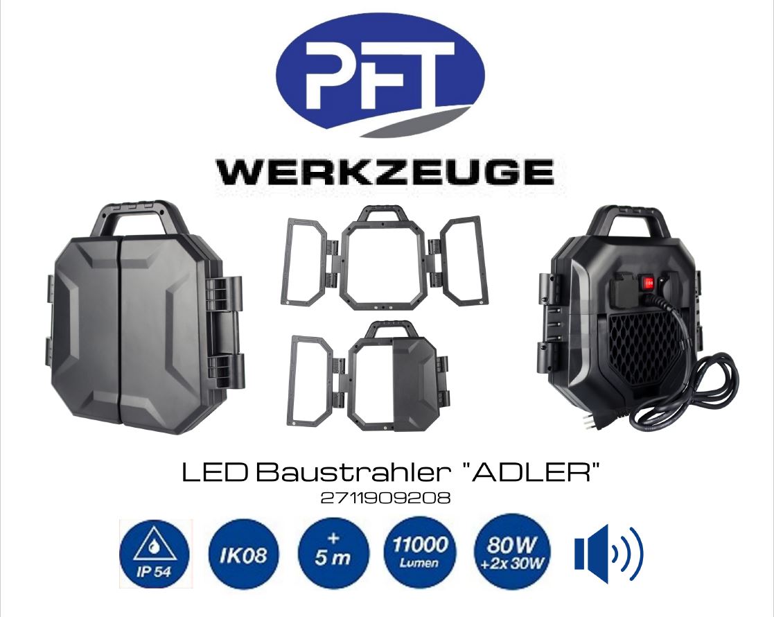 LED Baustrahler ADLER 140Watt / Scheinwerfer - Elektro und