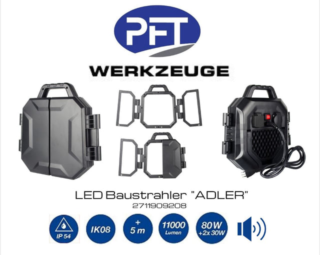 LED Baustrahler ADLER 140Watt / Scheinwerfer - Elektro und