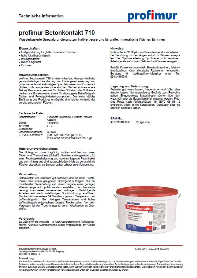 profimur Betonkontakt 710