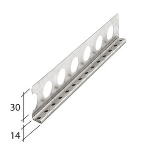 Abschlussprofil verz. Stahlblech für 14mm Putz/Platten
