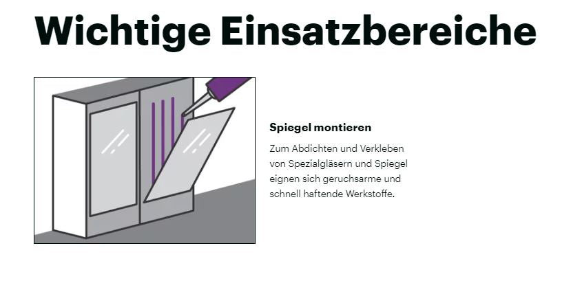 RAMSAUER Spiegelkleber 660, 290 ml Kartusche