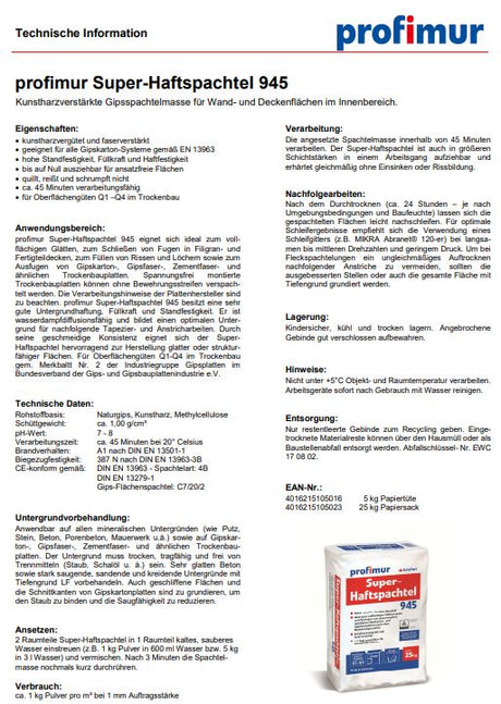 profimur Super-Haftspachtel 945
