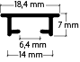 HM Eingips-Vorhangprofil "maxi" Laufnut
