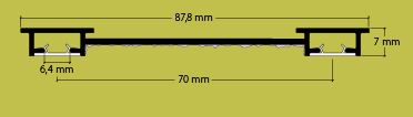 HM 2-Lauf-Eingips-Vorhangprofil mit "maxi" Laufnut